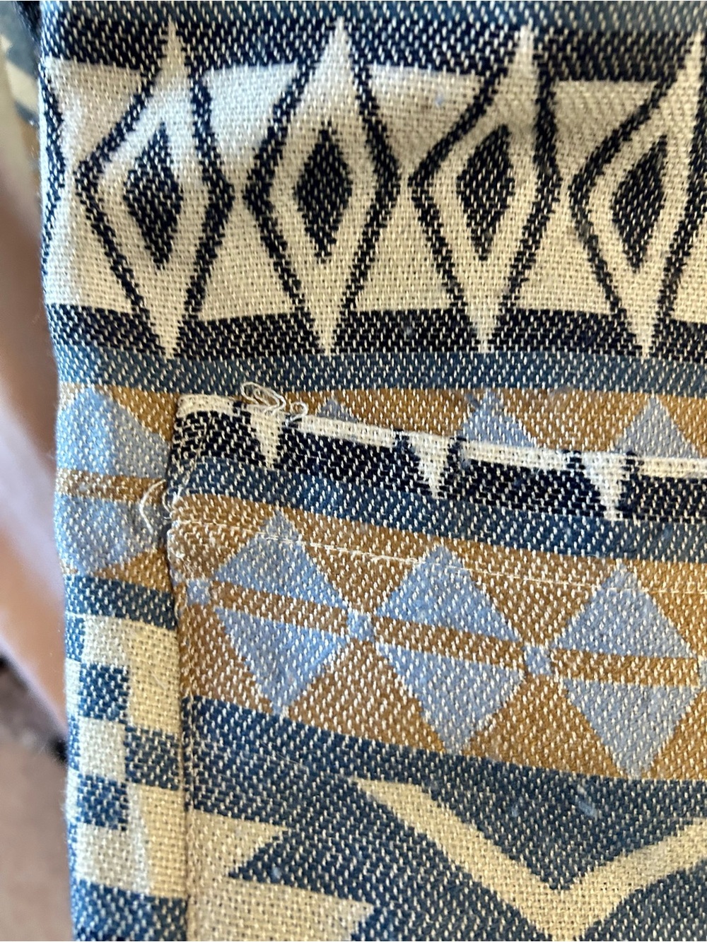 Judy Knapp California Aztec Southwestern Tapestry Blazer Sz S Vintage - Picture 5 of 5